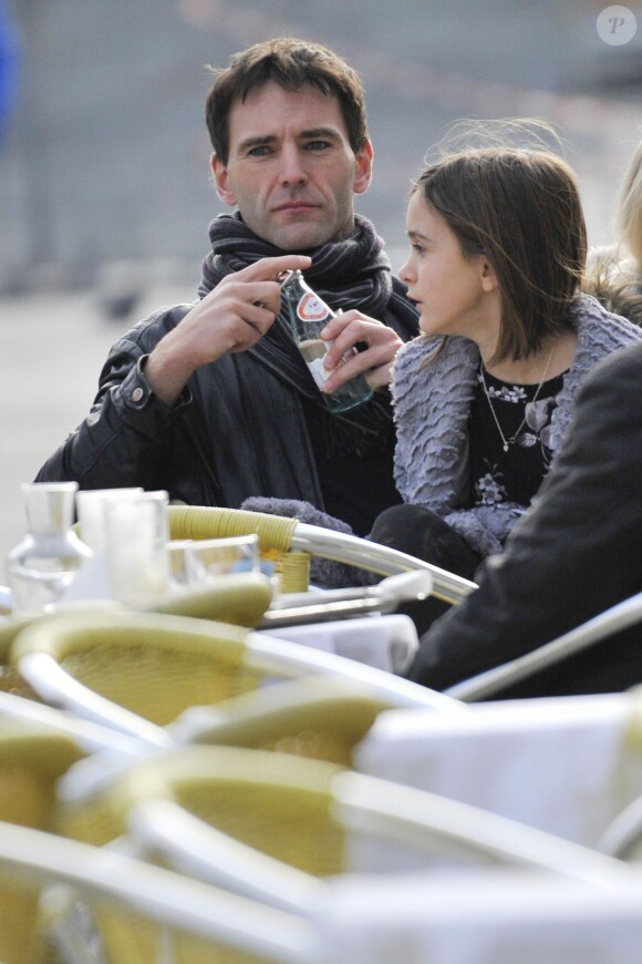 Exclusif - Johnny McDaid se promène avec Coco la fille de Courteney Cox à Venise en Italie, le 18 février 2014.