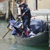 Courteney Cox avec sa fille Coco et son petit ami Johnny McDaid sur une gongole à Venise en Italie le 20 février 2014.