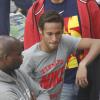 Le joueur du FC Barcelone Neymar tourne une publicité à Barcelone le 20 février 2014.