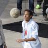 Le joueur du FC Barcelone Neymar tourne une publicité à Barcelone le 20 février 2014.
