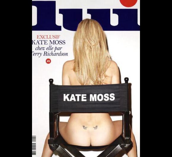 Kat Moss en couverture du magazine Lui. Février 2014.