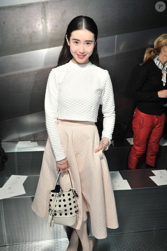 Zhang Xinyuan au défilé H&M au Grand Palais à Paris, le 26 février 2014.
