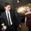 Zlatan Ibrahimovic et sa compagne Helena Seger lors de la remise du ballon d'or Suédois à Stockholm le 11 novembre 2013