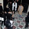 Kanye West arrive à à l'hôtel Salomon de Rothschild pour assister au défilé Maison Martin Margiela. Paris, le 28 février 2014.