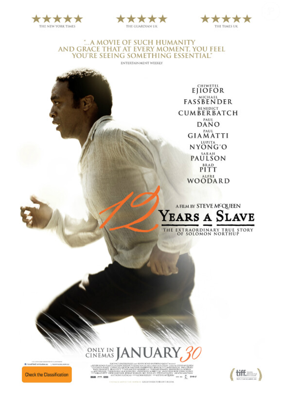 12 Years A Slave, nommé à l'Oscar du meilleur film.