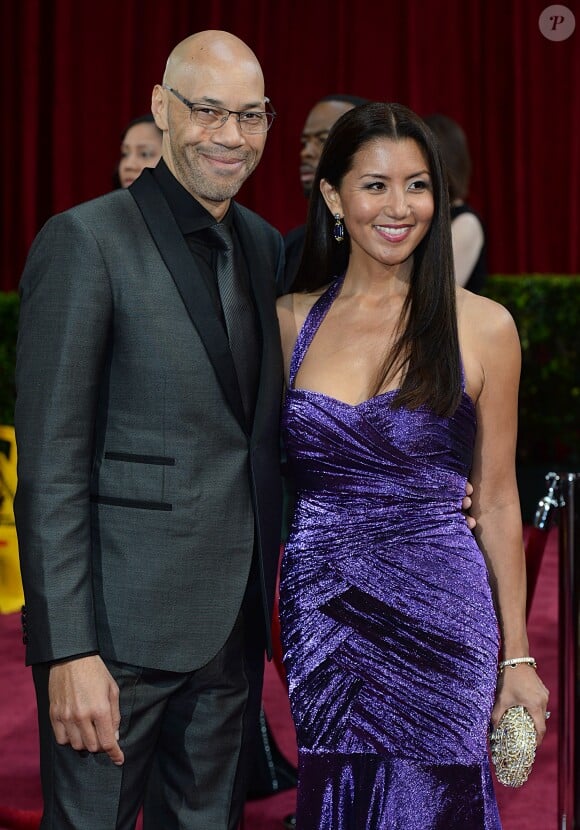 John Ridley et son épouse Gayle à la 86e cérémonie des Oscars, à Los Angeles le 2 mars 2014.