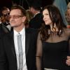 Bono et son épouse Ali Hewson à la 86e cérémonie des Oscars, à Los Angeles le 2 mars 2014.