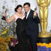 Kristen Anderson et Robert Lopez à la 86e cérémonie des Oscars, à Los Angeles le 2 mars 2014.