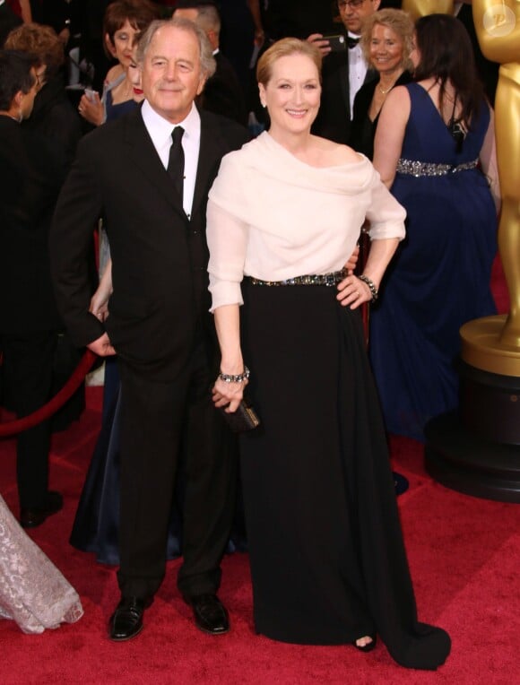 Meryl Streep (en Lanvin) et Don Gummer à la 86e cérémonie des Oscars, à Los Angeles le 2 mars 2014.