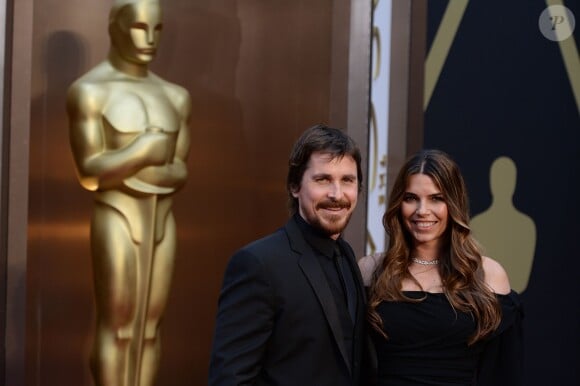 Christian Bale et son épouse Sandra Blazic à la 86e cérémonie des Oscars, à Los Angeles le 2 mars 2014.