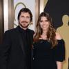 Christian Bale et Sandra Blazic à la 86e cérémonie des Oscars, à Los Angeles le 2 mars 2014.