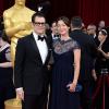 Johnny Knoxville et son épouse Naomi à la 86e cérémonie des Oscars, à Los Angeles le 2 mars 2014.