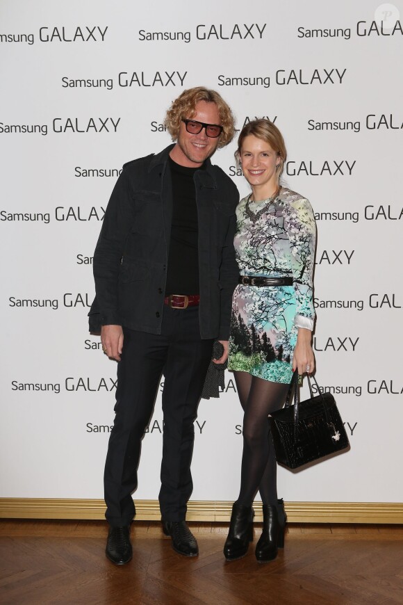 Exclusif - Peter Dundas et Eugénie Niarchos Déjeuner Samsung X Carine Roitfeld, (déjeuner avec comme thème technologie et monde de la mode), à Paris le 1 mars 2014 -