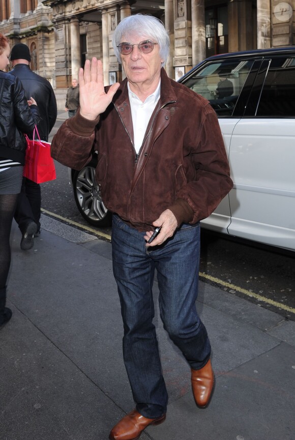 Exclusif - Bernie Ecclestone à Londres, le 22 février 2014