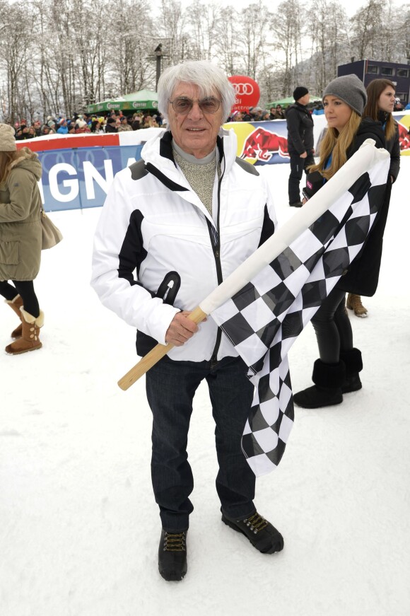 Bernie Ecclestone à la Kitz Charity Race de Kitzbuhel en Autriche le 25 janvier 2014