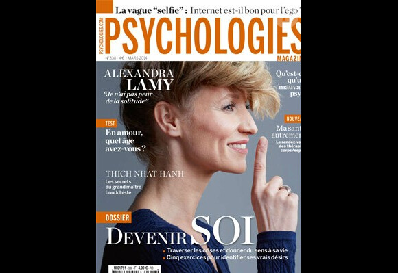 Alexandra Lamy en couverture de Psychologies Magazine.