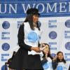Naomi Campbell participe à la marche contre les violences faites aux femmes, à New York, le vendredi 7 mars 2014.
