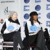 Kelly Rutherford et Naomi Campbell participe à la marche contre les violences faites aux femmes, à New York, le vendredi 7 mars 2014.
