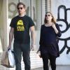Exclusif - Drew Barrymore enceinte et son mari Will Kopelman vont faire du shopping à West Hollywood, le 9 mars 2014.