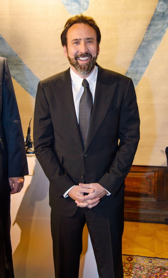 Nicolas Cage, ambassadeur de l'ONU, à Vienne en Autriche le 5 novembre 2013