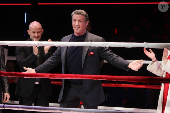 Sylvester Stallone lors de la première de la comédie musicale "Rocky" à Broadway (New York), le 13 mars 2014.