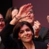 Anne Hidalgo lors de son dernier grand meeting de campagne au Cirque d'Hiver à Paris, dix jours avant le premier tour des élections municipales, le 13 mars 2014.