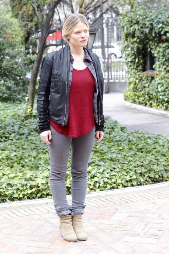 Mélanie Thierry lors du photocall du film A perfect day à Madrid, le 14 mars 2014.