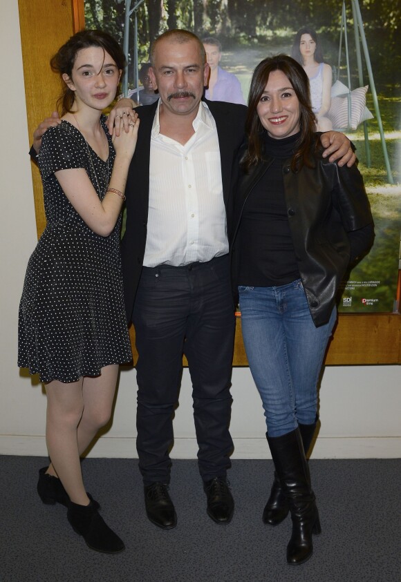 Armande Boulanger, Philippe Torreton et Lola Duenas lors de l'avant-première du film "La Pièce manquante" au cinéma l'Arlequin à Paris, le 13 mars 2014