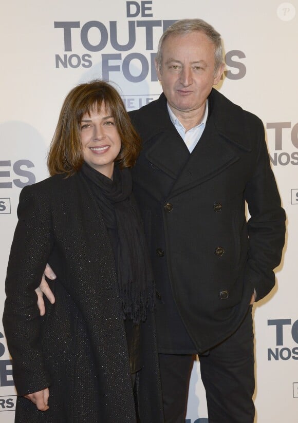 Yann Queffélec et sa femme Servane lors de l'avant-première du film "De Toutes Nos Forces" au Gaumont Opéra à Paris, le 17 mars 2014