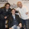 Nils Tavernier, Fabien Héraud, et Philippe Croizon lors de l'avant-première du film "De Toutes Nos Forces" au Gaumont Opéra à Paris, le 17 mars 2014