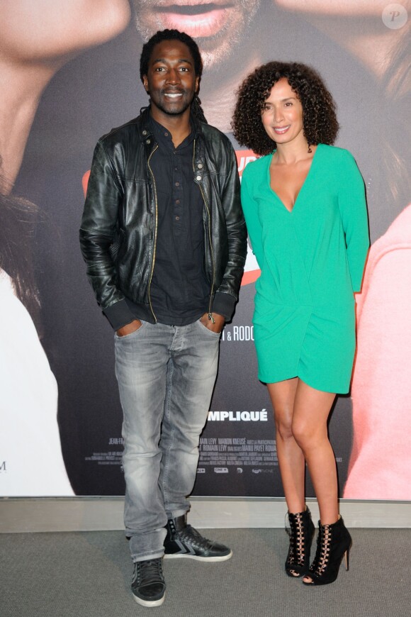 Noom Diawara et Amelle Chahbi lors de l'avant-première du film Situation amoureuse : C'est compliqué à Paris, le 17 mars 2014