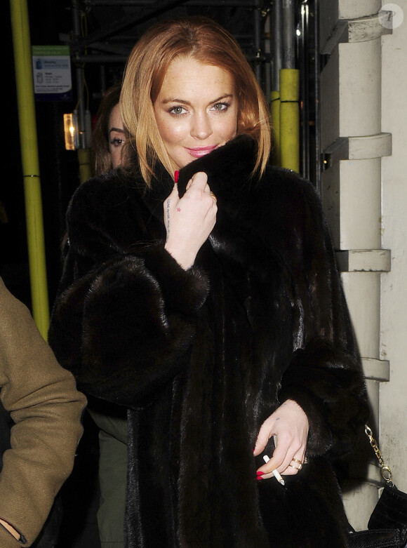 Lindsay Lohan au restaurant "La Bodega Negra" à Londres. Le 18 janvier 2014