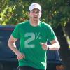 Exclusif - Ashton Kutcher fait du jogging à Hollywood, le 17 mars 2014