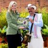 La reine Maxima des Pays-Bas rend visite à la fédération des producteurs de café à Bogota en Colombie le 4 mars 2014.04/03/2014 - Bogota