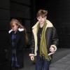 Thomas Sangster avec sa girlfriend à New York le 19 mars 2014.