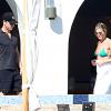 Exclusif - Jennifer Aniston et son fiancé Justin Theroux en vacances avec leurs amis Courteney Cox, Howard Stern et sa femme Beth Ostrosky, Jimmy Kimmel et sa femme Molly McNearney à Cabo San Lucas, le 30 décembre 2013.