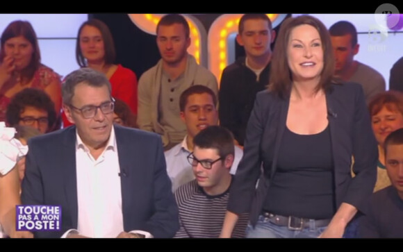 Jean-Michel Cohen et Evelyne Thomas dans "Touche pas à mon poste", émission du 21 mars 2014.