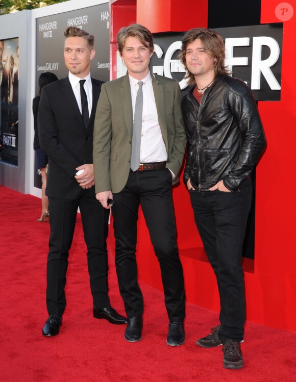 Les frères Hanson, Isaac, Taylor et Zac, lors de la première de Very Bad Trip 3 à Los Angeles le 20 mai 2013