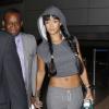 Rihanna arrive à LAX, l'aéroport de Los Angeles, en provenance de Londres. Le 28 mars 2014.