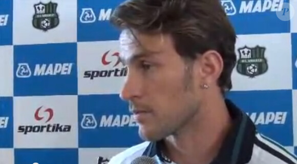 Le footballeur Antonio Floro Flores, en interview à la télévision italienne en 2013.