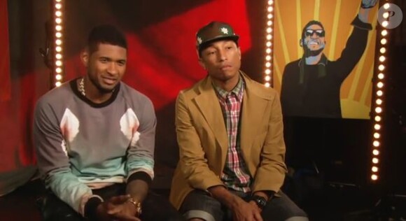 Usher et Pharrell Williams dans The Voice, mai 2013.