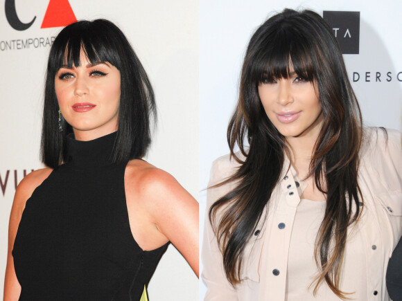 Katy Perry vs Kim Kardashian : une frange avec une coupe courte ou longe ?