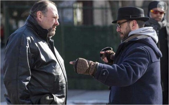 James Gandolfini et le réalisateur Michaël R. Roskam sur le tournage du film The Drop.