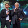 Exclusif - Marc-Olivier Fogiel et Dave - Enregistrement de l'&eacute;mission du Sidaction 2014, les 24 et 25 mars 2014 au th&eacute;&acirc;tre Mogador &agrave; Paris (diffusion le 5 avril 2014 &agrave; 20h50 sur France 2). 