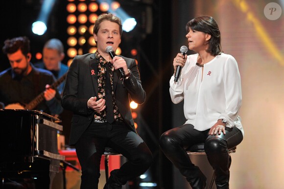 Exclusif - Bénabar et Valérie Expert - Enregistrement de l'émission du Sidaction 2014, les 24 et 25 mars 2014 au théâtre Mogador à Paris (diffusion le 5 avril 2014 à 20h50 sur France 2).