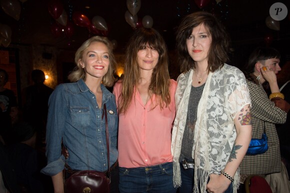 Maya Lauque, Caroline de Maigret et Daphné Bürki lors de la soirée d'anniversaire des 4 ans du Bus Palladium, à Paris le 3 avril 2014.
