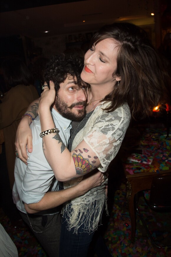 Gunther Love et sa compagne Daphné Bürki lors de la soirée d'anniversaire des 4 ans du Bus Palladium, à Paris le 3 avril 2014.