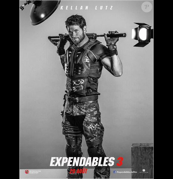 Kellan Lutz sur l'une des affiches-personnages d'Expendables 3.