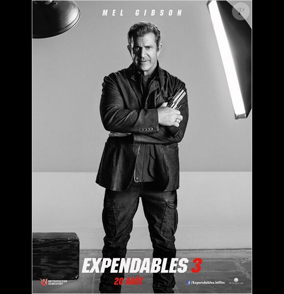 Mel Gibson sur l'une des affiches-personnages d'Expendables 3.