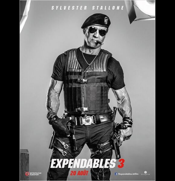 Sylvester Stallone sur l'une des affiches-personnages d'Expendables 3.